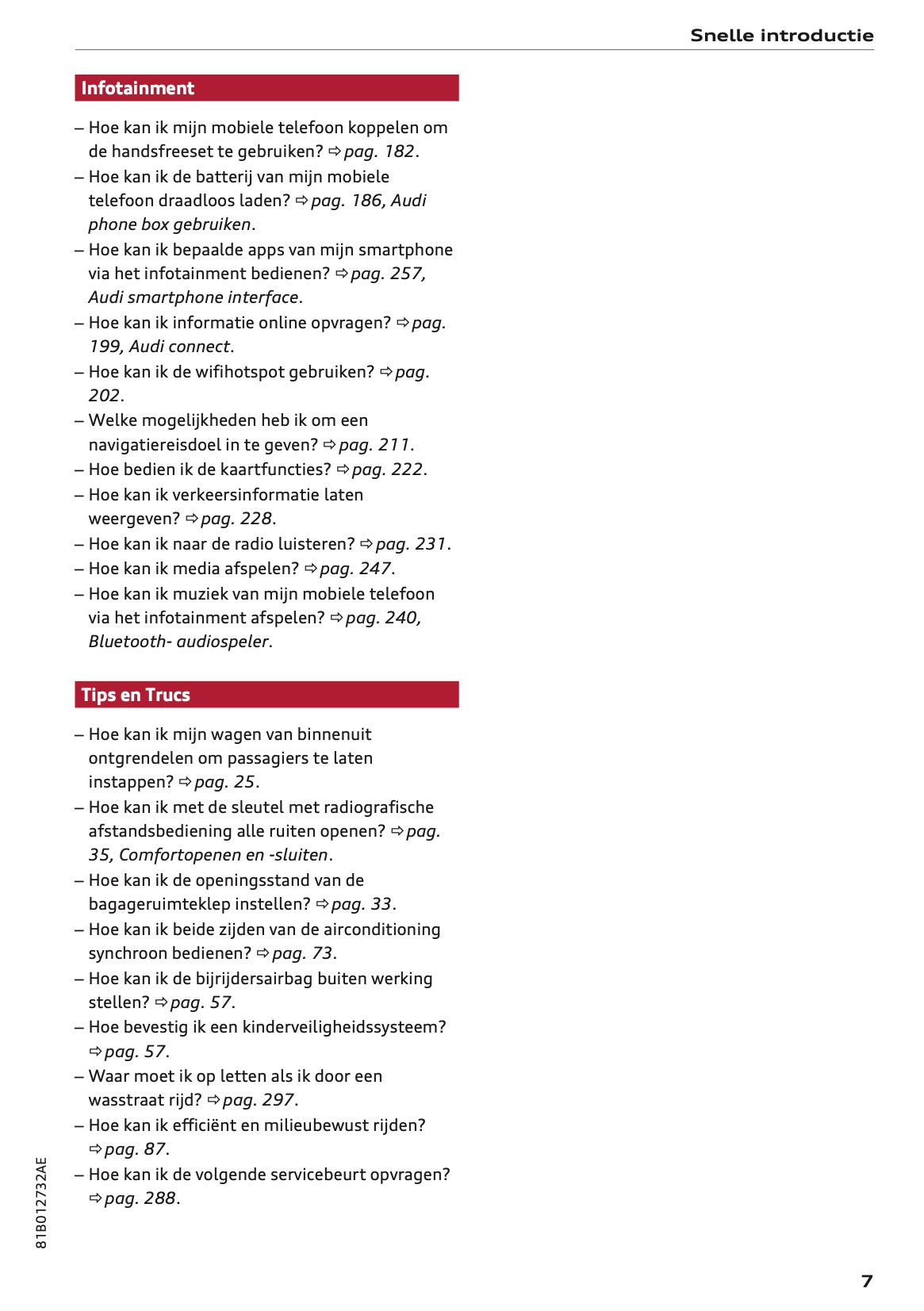 2022 Audi Q2 Owner's Manual | Dutch