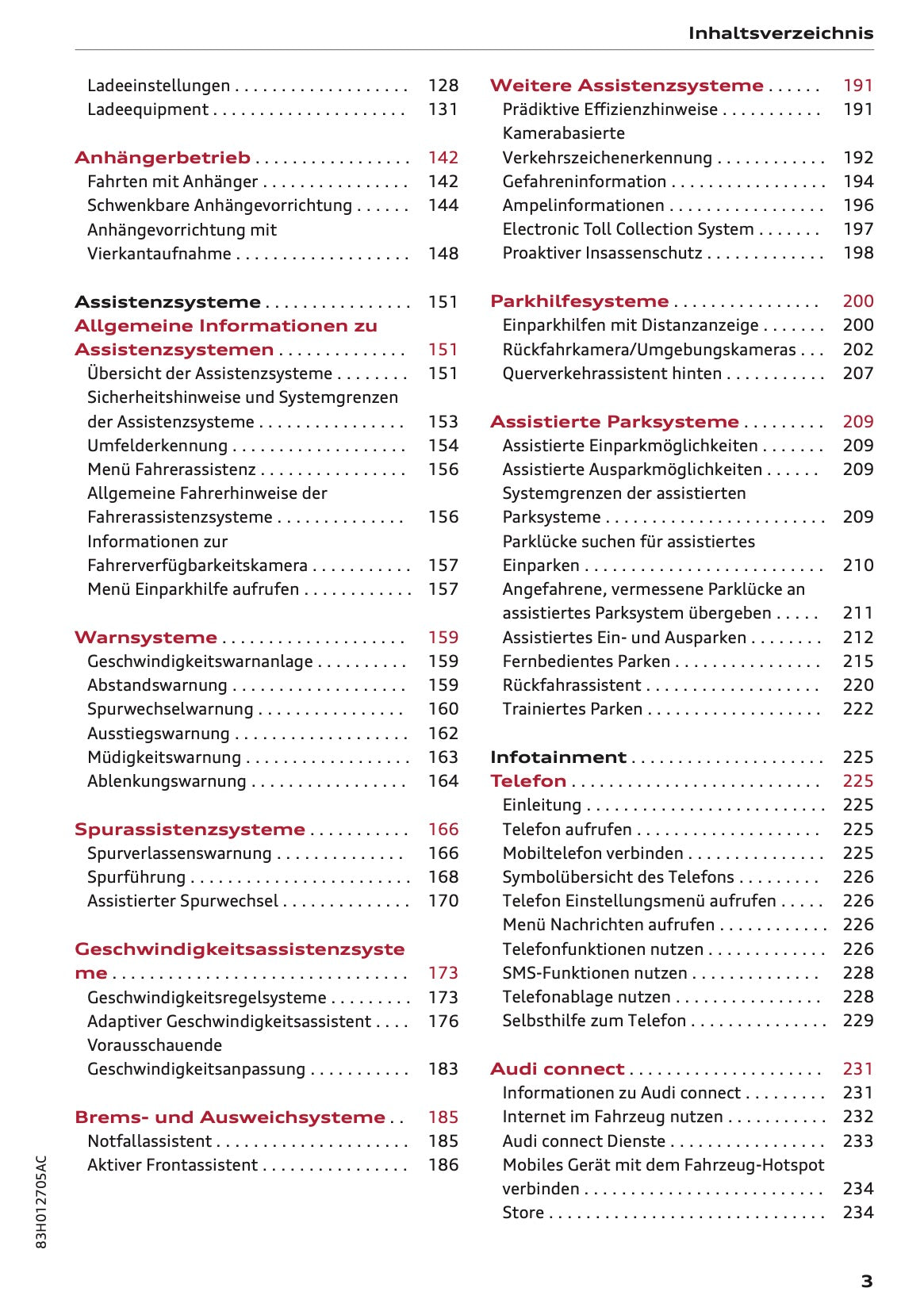 2026 Audi Q3 Owner's Manual | German