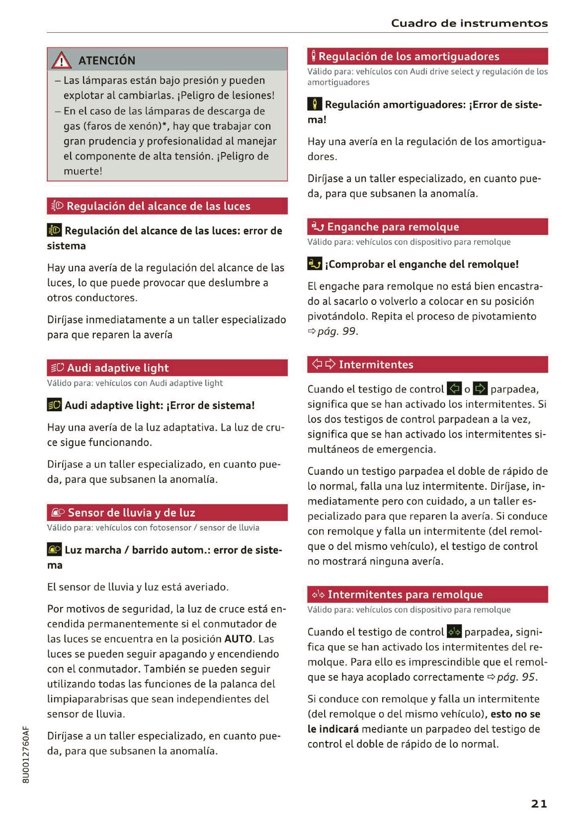 2017-2018 Audi Q3 Owner's Manual | Spanish
