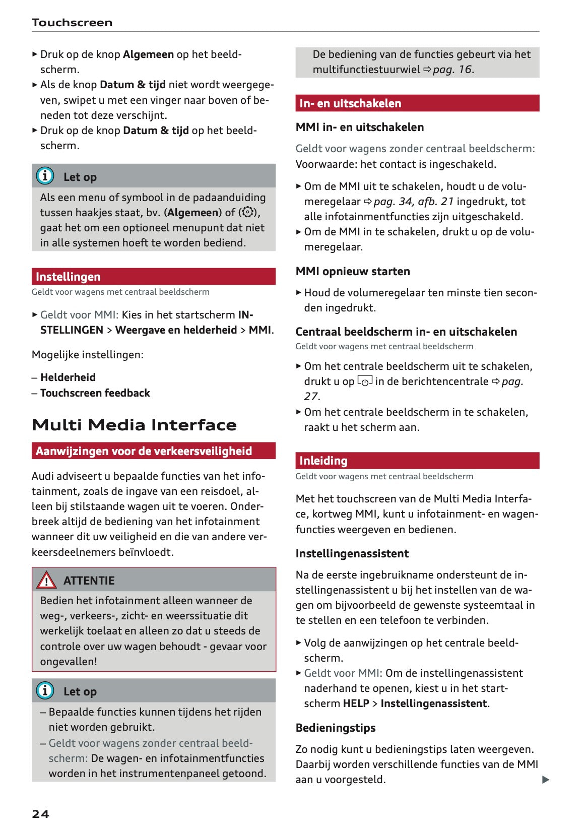 2020-2021 Audi Q3 Owner's Manual | Dutch