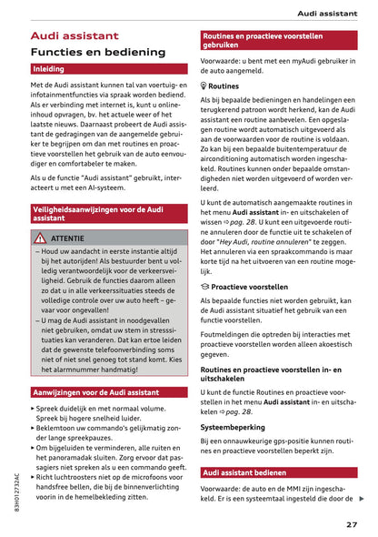 2026 Audi Q3 Owner's Manual | Dutch