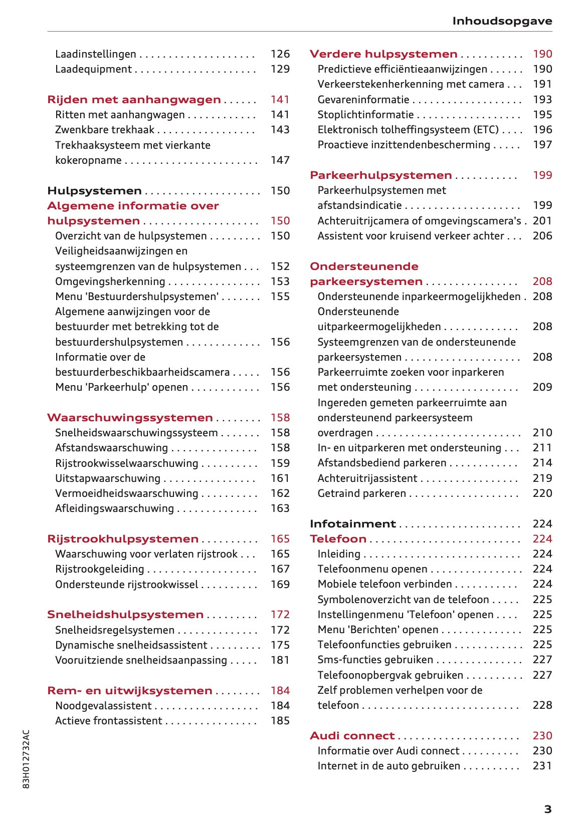 2026 Audi Q3 Owner's Manual | Dutch