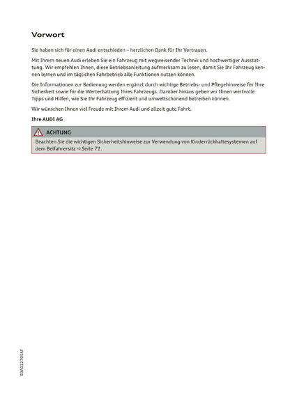 2019-2020 Audi Q3/RS Q3 Owner's Manual | German