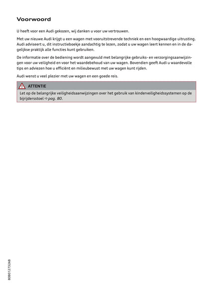 2020-2021 Audi Q5 Owner's Manual | Dutch