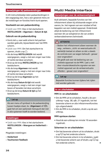 2022 Audi Q8 Owner's Manual | Dutch