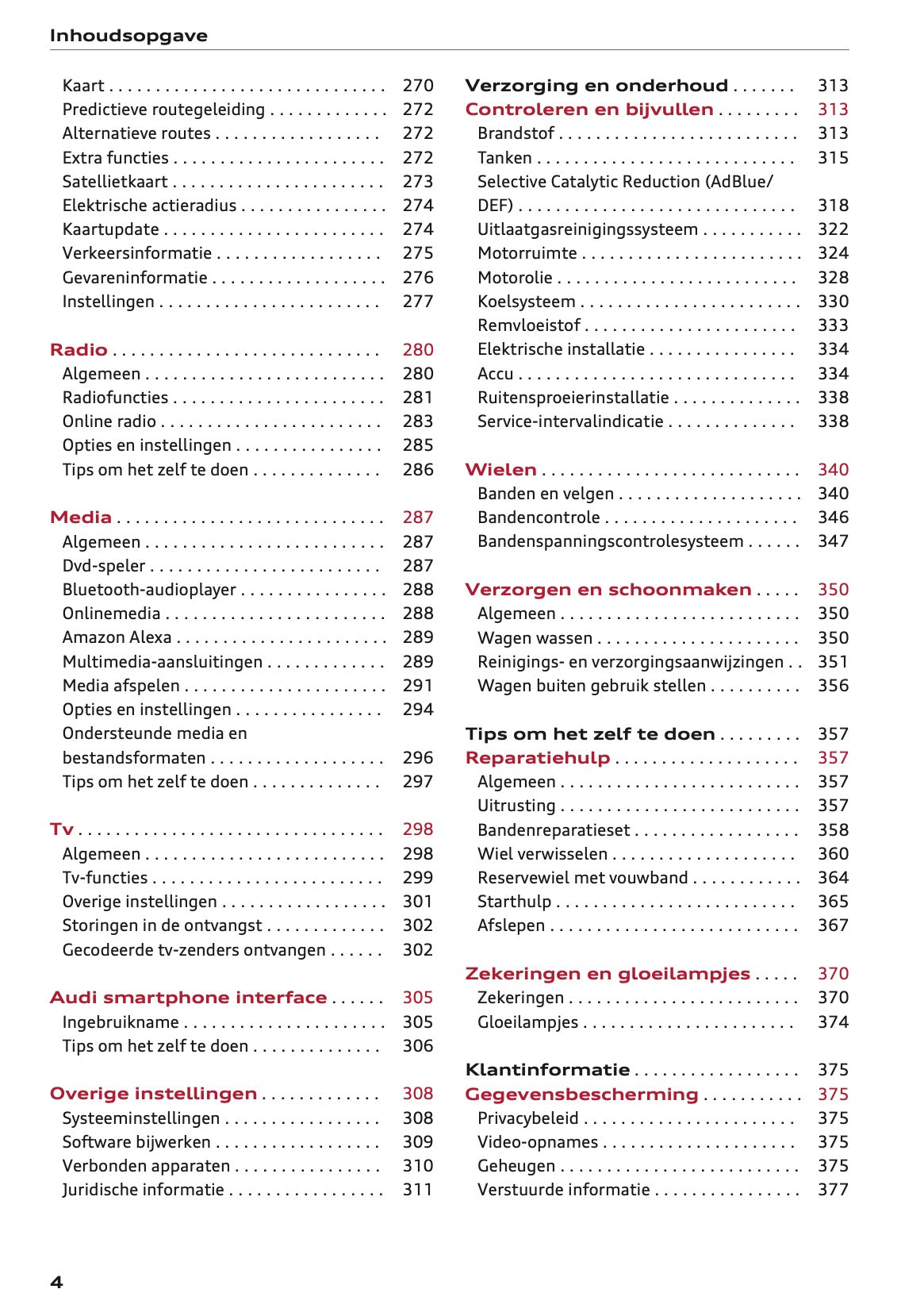 2022 Audi Q8 Owner's Manual | Dutch