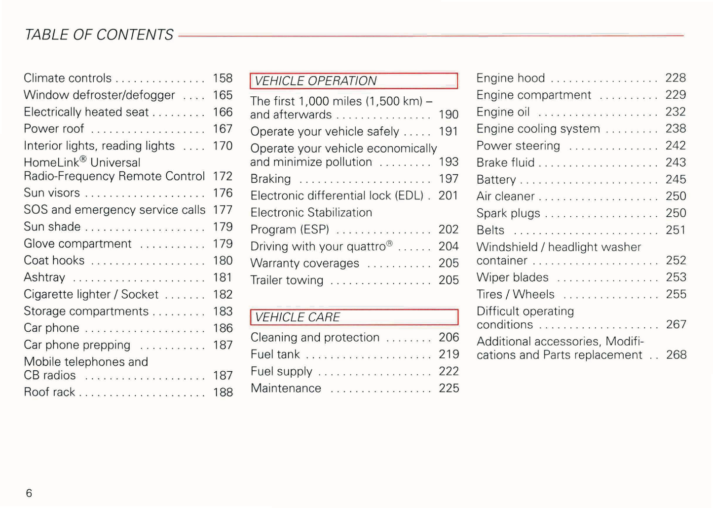 2003 Audi RS 6 Owner's Manual | English