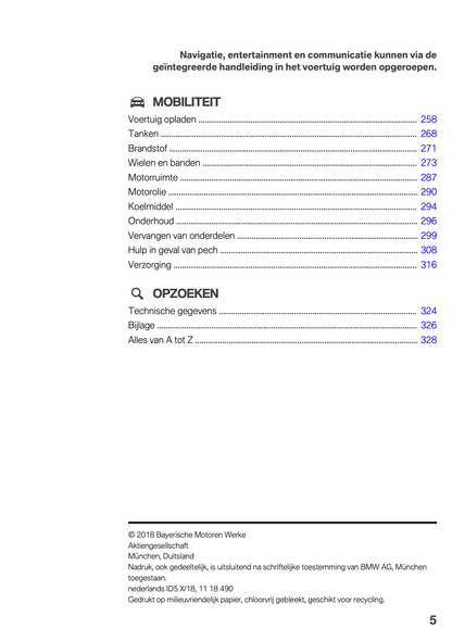 2018-2019 BMW 2 Series Active Tourer Plug-in-Hybrid Owner's Manual | Dutch