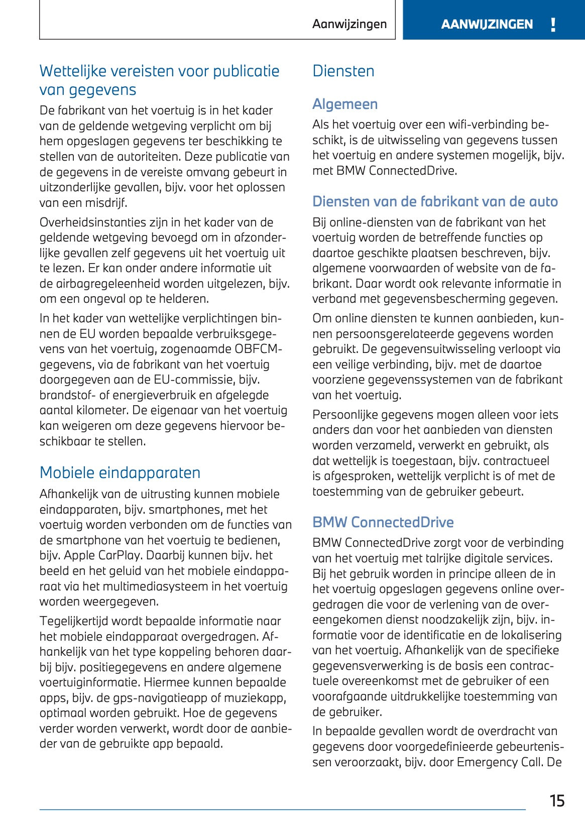 2023-2024 BMW 2 Series Active Tourer Plug-in-Hybrid Owner's Manual | Dutch