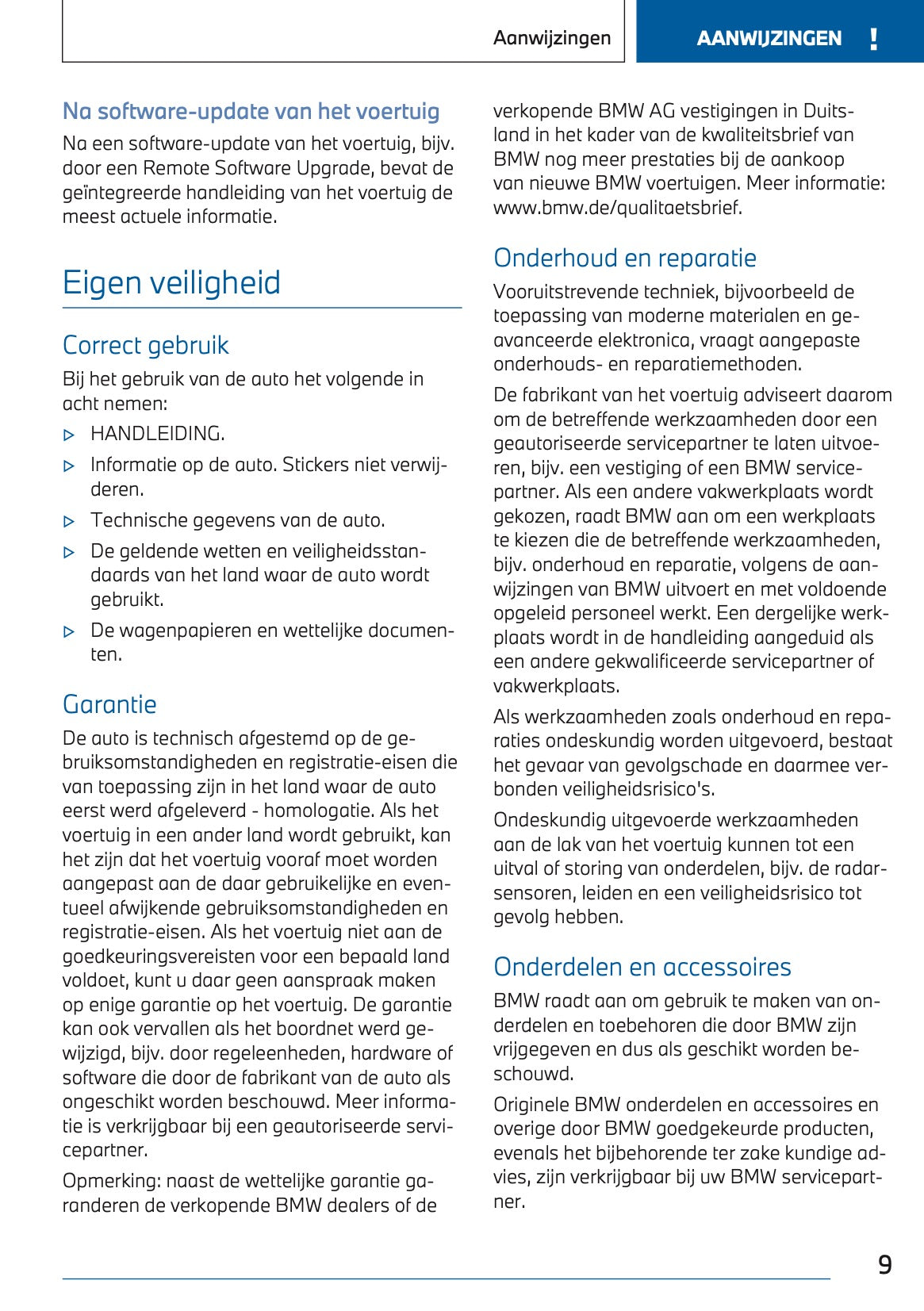 2023 BMW 3 Series Touring Plug-in-Hybrid Owner's Manual | Dutch