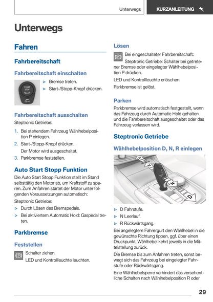 2019 BMW 5 Series Touring Owner's Manual | German