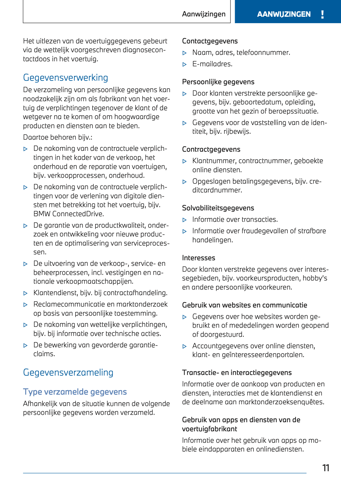 2022-2023 BMW i7 Owner's Manual | Dutch