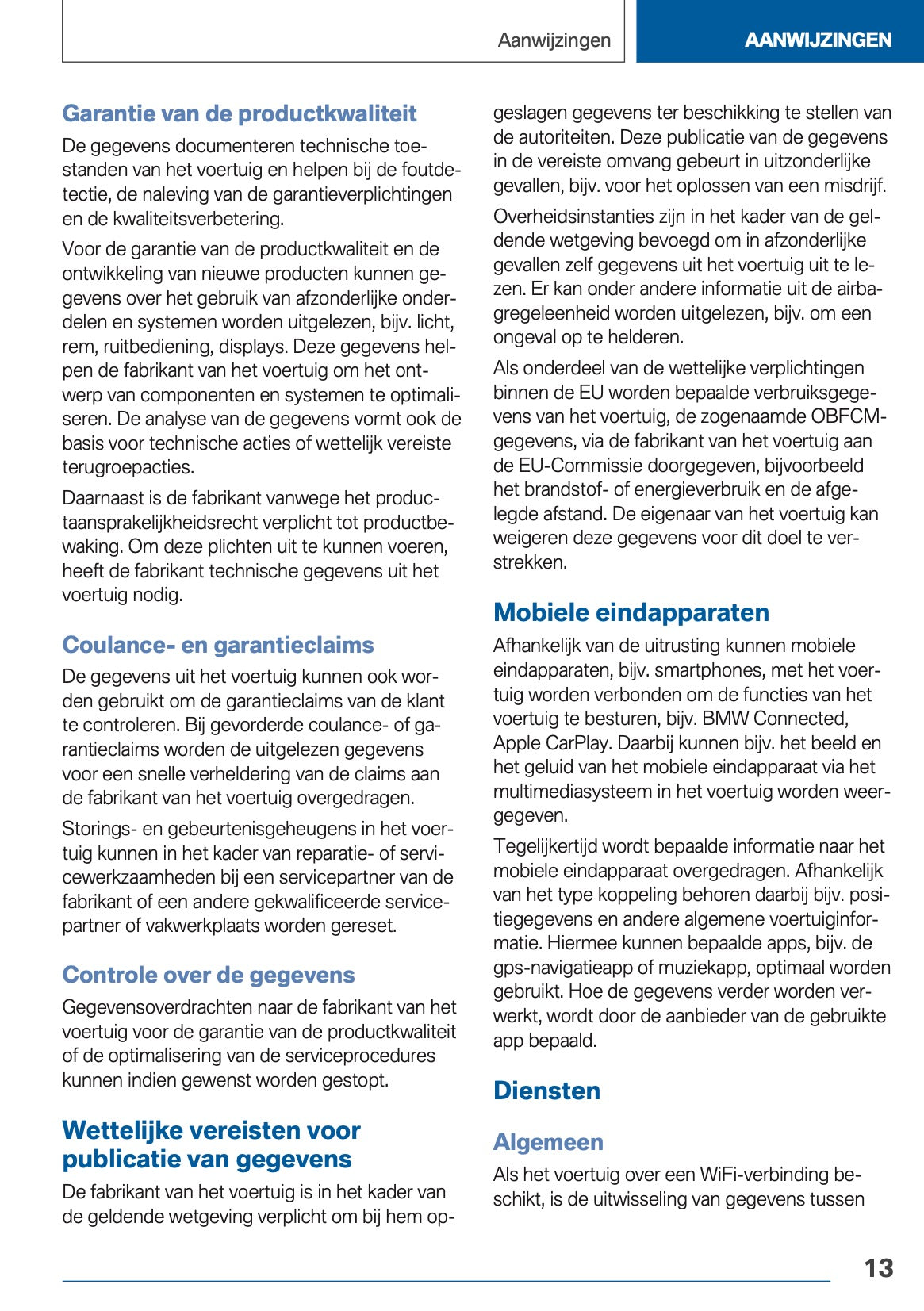 2021-2022 BMW X1 Owner's Manual | Dutch