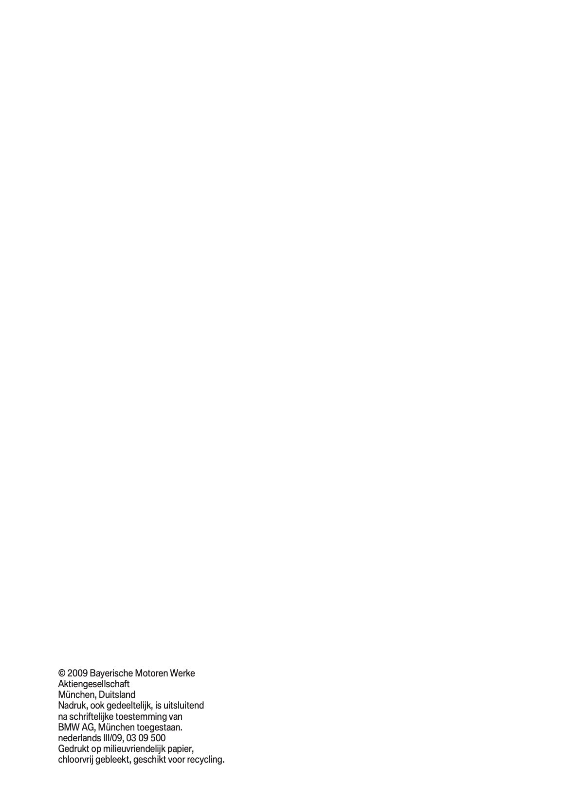2009-2010 BMW X5 Owner's Manual | Dutch
