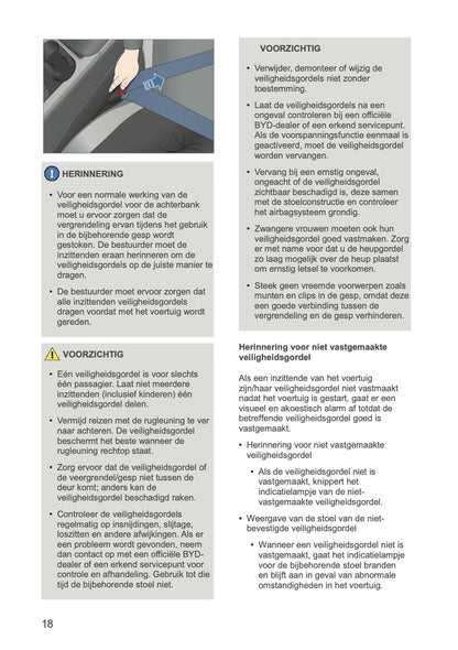 2024-2026 BYD SEAL U DM-i Owner's Manual | Dutch