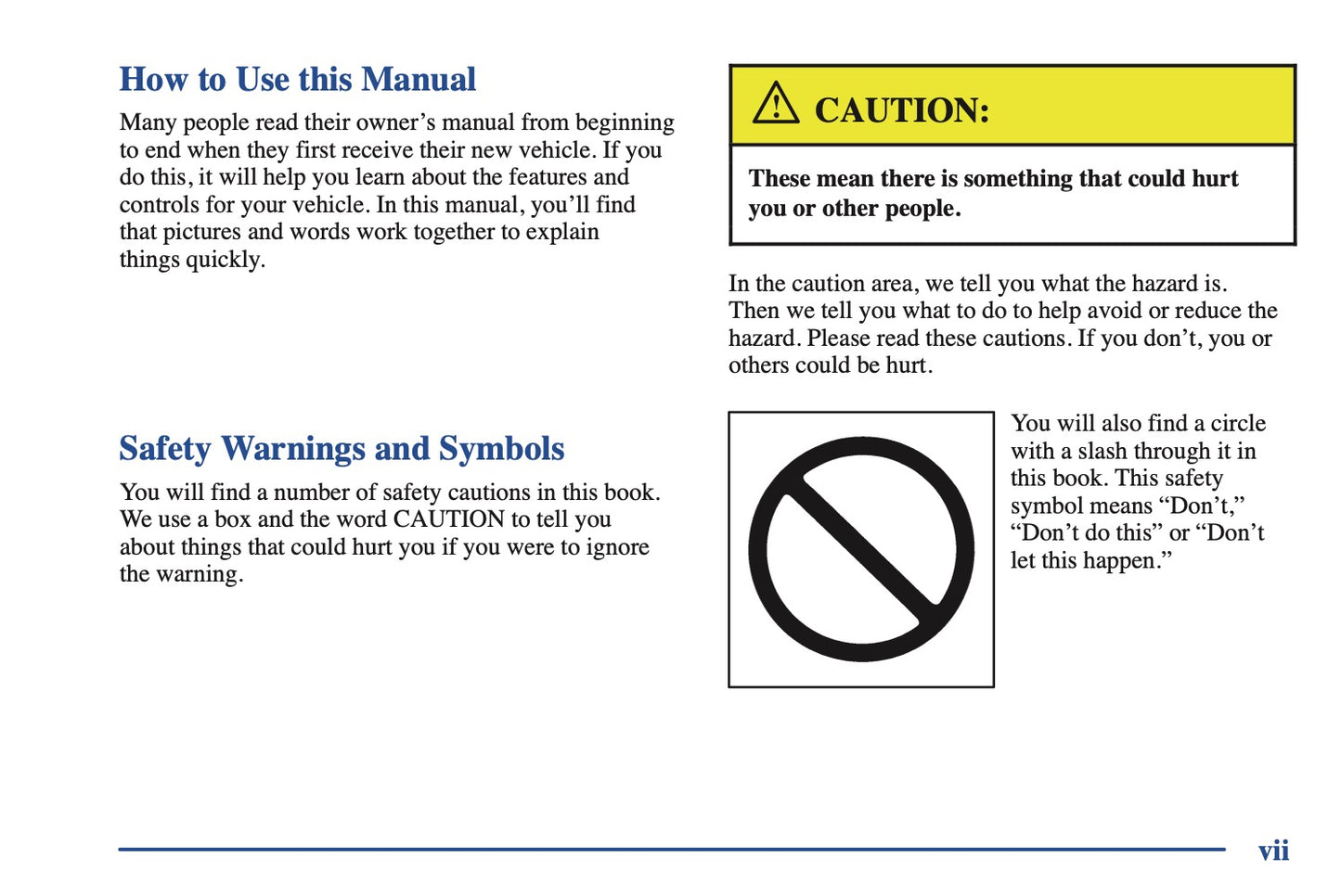 2000 Chevrolet Camaro Owner's Manual | English US