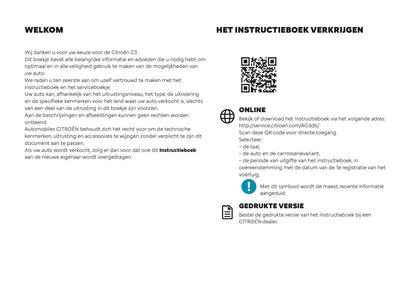 2026 Citroën C3 Owner's Manual | Dutch