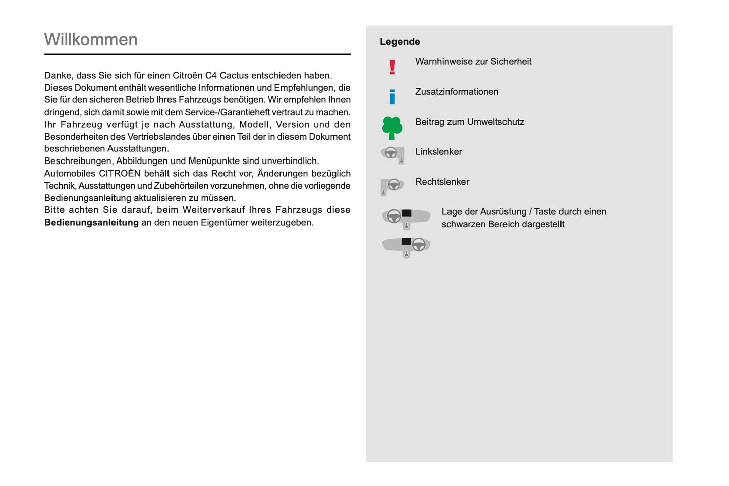2019-2021 Citroën C4 Cactus Owner's Manual | German