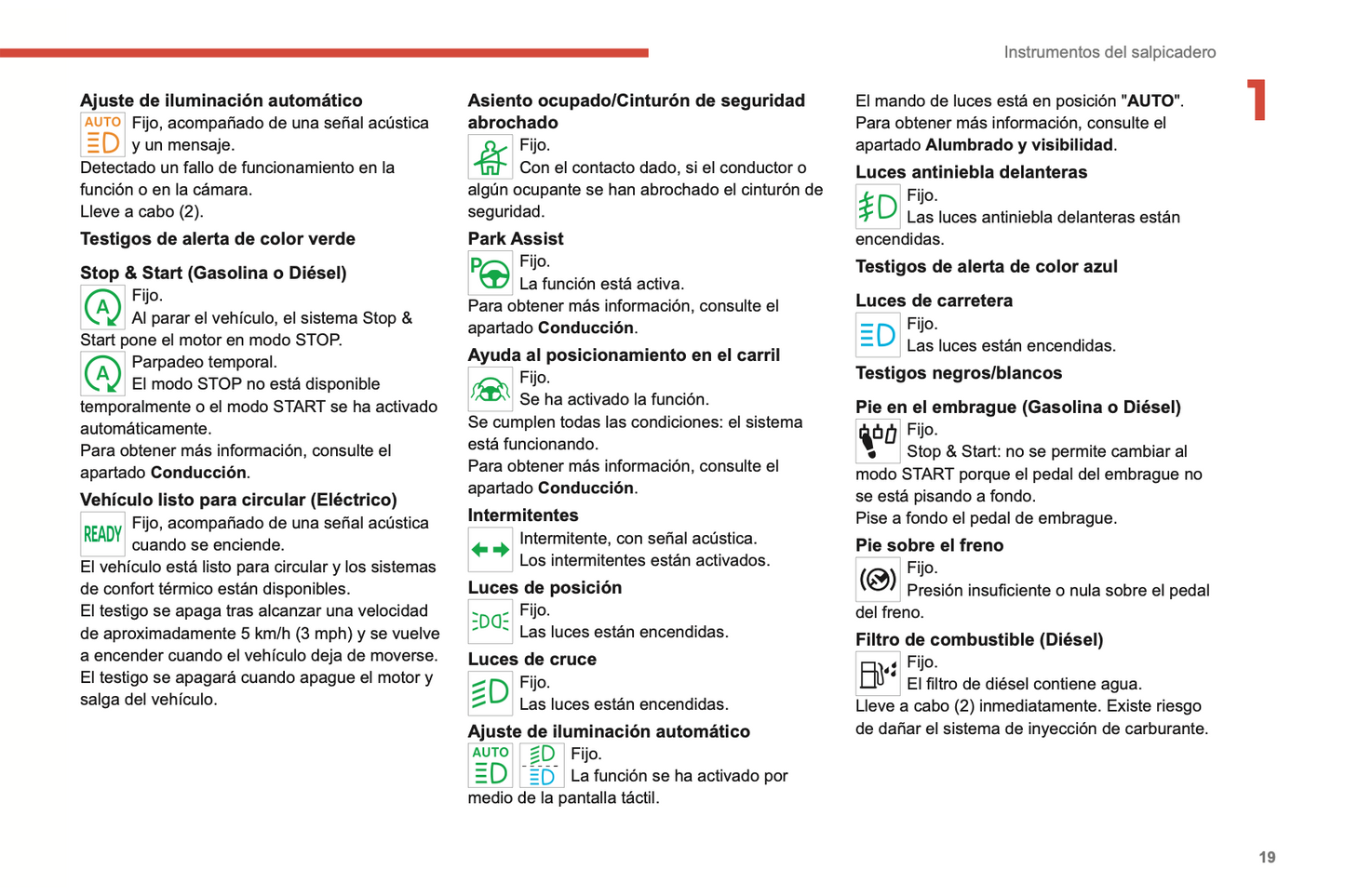 2022-2024 Citroën C4/C4 X/ë-C4/ë-C4 X Owner's Manual | Spanish