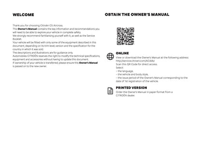 2026 Citroën C5 Aircross Owner's Manual | English