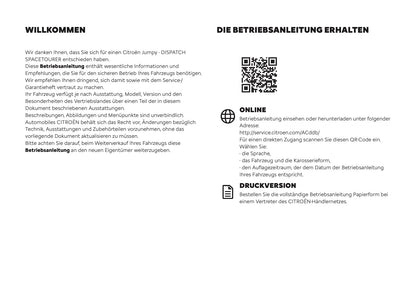 2026 Citroën Jumpy/Dispatch/SpaceTourer Owner's Manual | German
