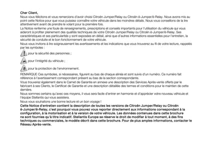 2025 Citroën Jumper/Relay Owner's Manual | French