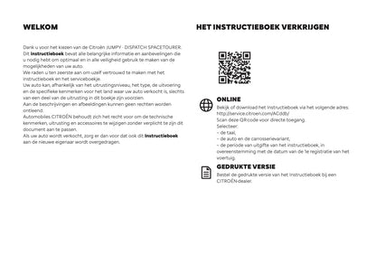 2026 Citroën Jumpy/Dispatch/SpaceTourer Owner's Manual | Dutch