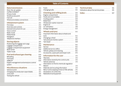 2024 Cupra Formentor Owner's Manual | English