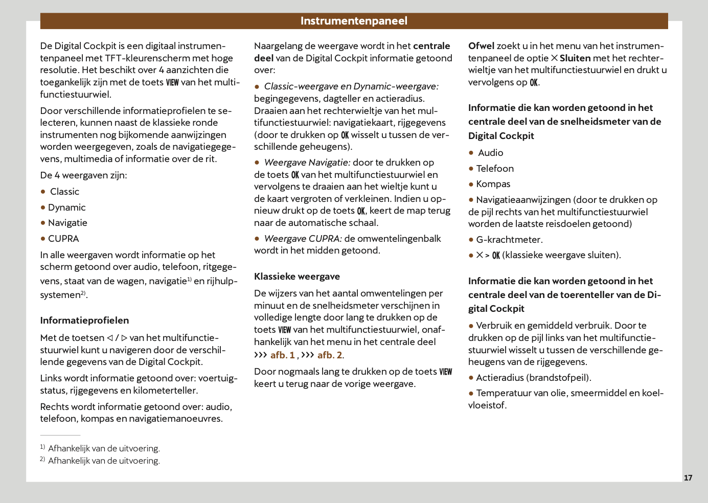 2024-2025 Cupra Formentor Owner's Manual | Dutch