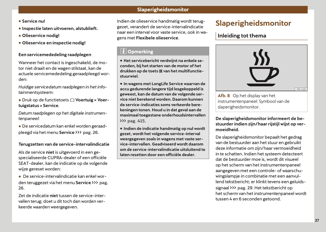 2025-2026 Cupra Terramar Owner's Manual | Dutch