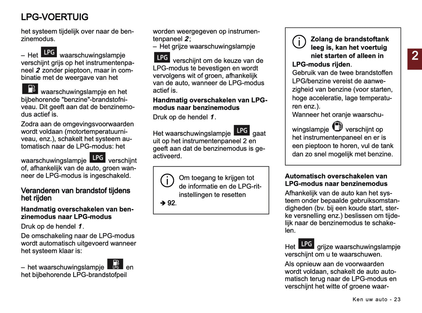 2025-2026 Dacia Sandero/Sandero Stepway Owner's Manual | Dutch