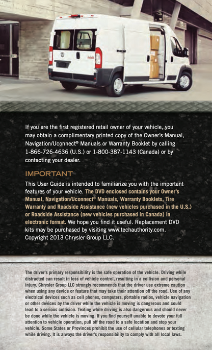 2014 Dodge Ram ProMaster Owner's Manual | English