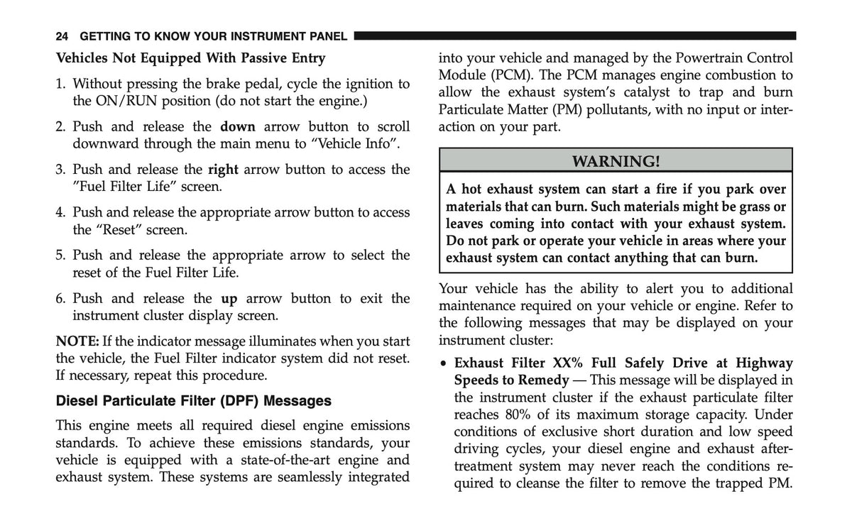 2018 Ram Truck Diesel Owner's Manual Supplement | English