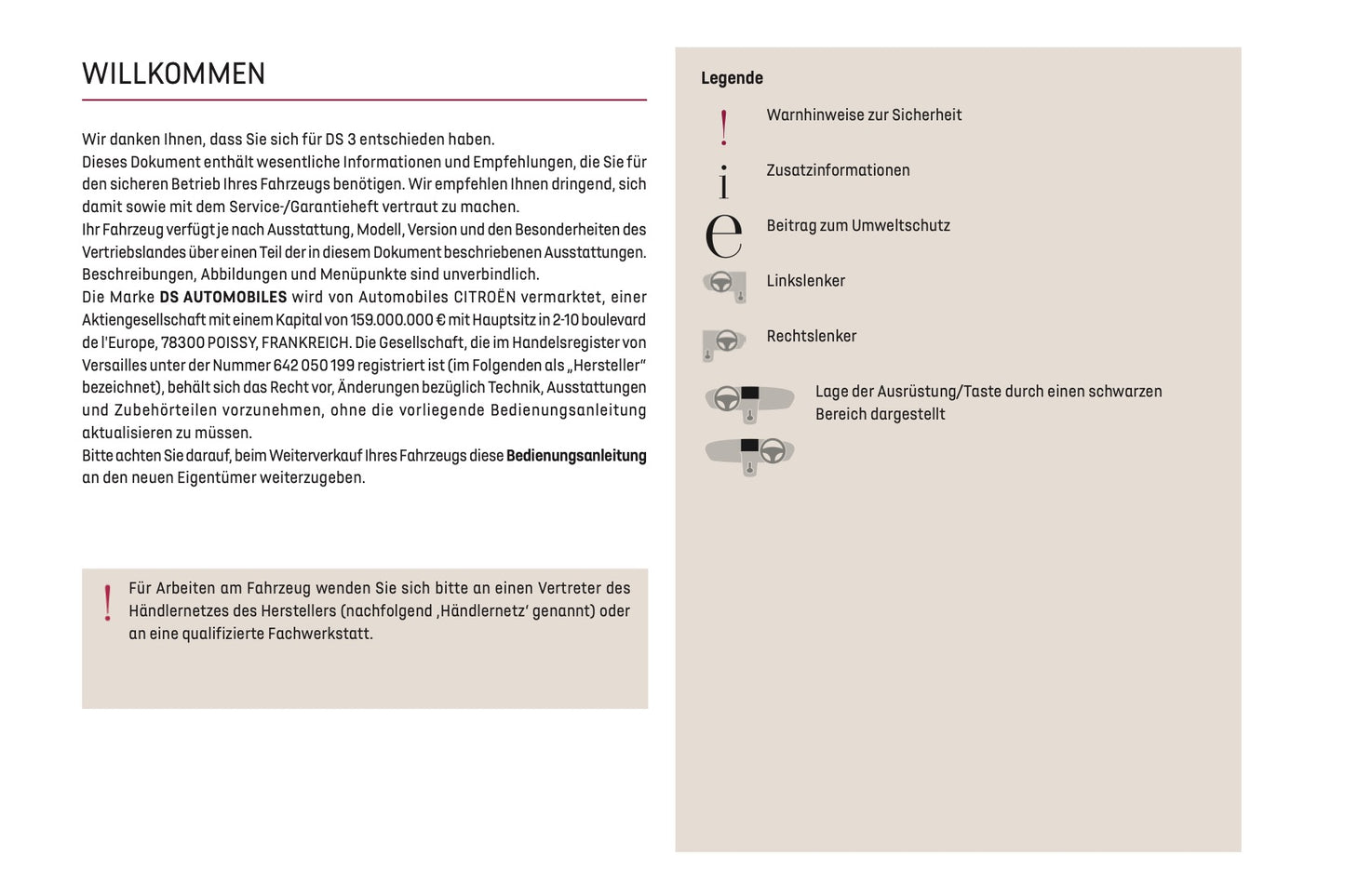 2024-2025 DS Automobiles DS 3 Owner's Manual | German