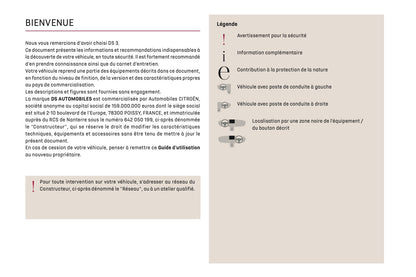 2024-2025 DS Automobiles DS 3 Owner's Manual | French
