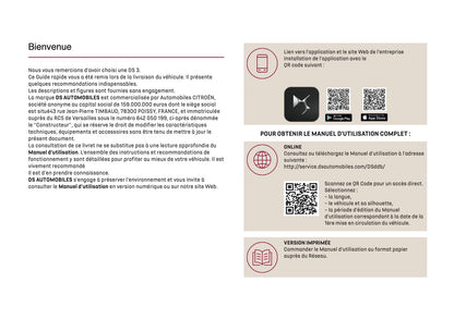 2025 DS Automobiles DS 3 Manuel du propriétaire | Français