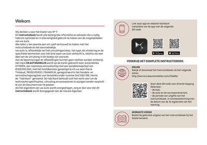 2026 DS Automobiles N7 Owner's Manual | Dutch