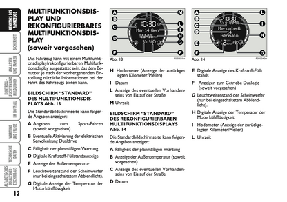 2007-2008 Fiat 500 Owner's Manual | German