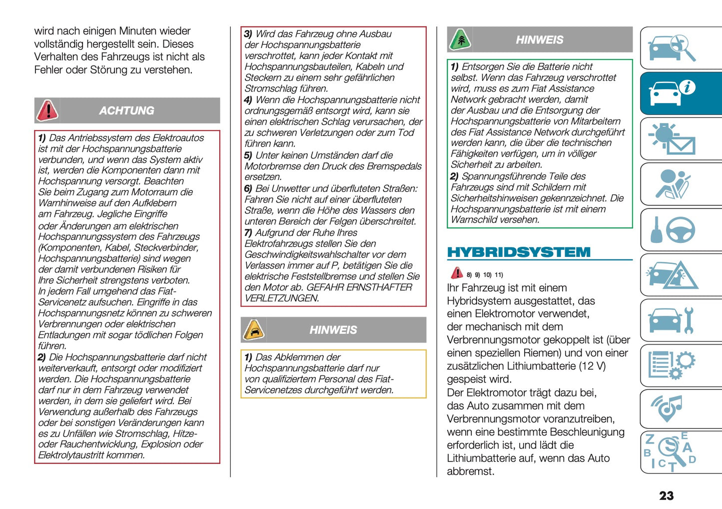 2026 Fiat 500 Owner's Manual | German
