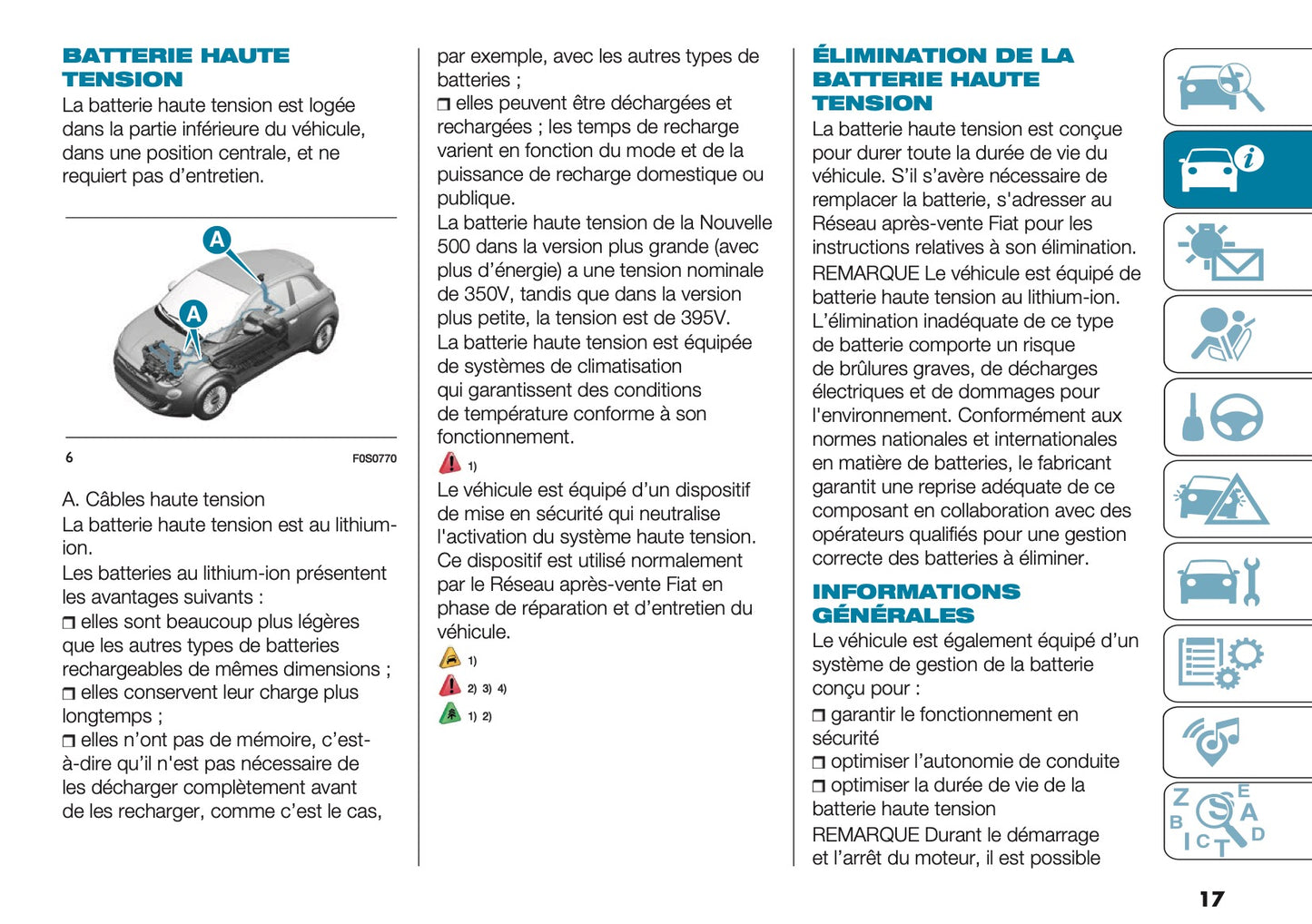 2025 Fiat 500e Owner's Manual | French