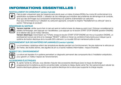 2026 Fiat 500 Manuel du propriétaire | Français