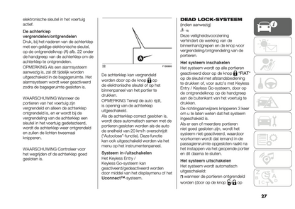 2022-2024 Fiat 500X Owner's Manual | Dutch