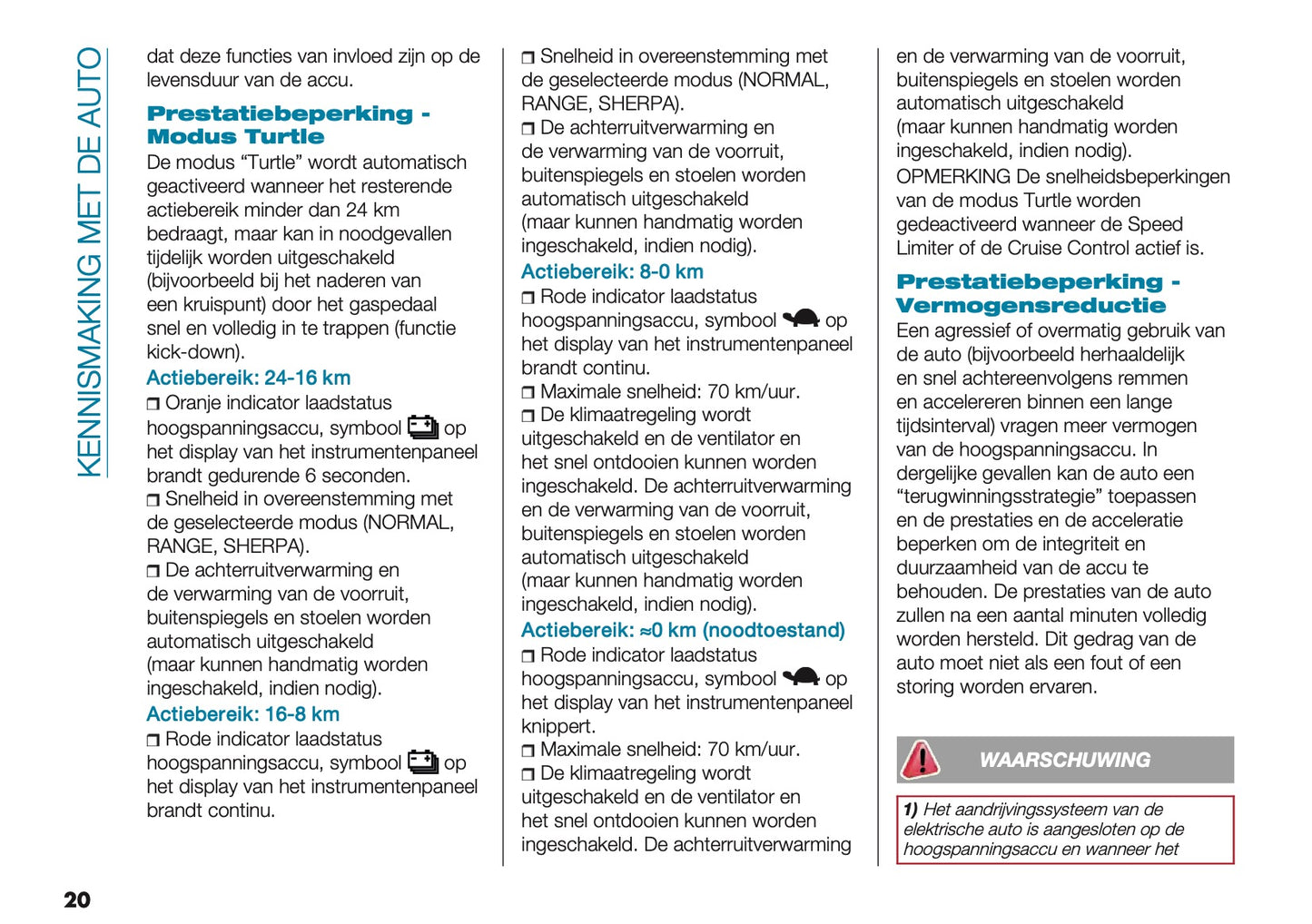 2022-2023 Fiat 500 Owner's Manual | Dutch