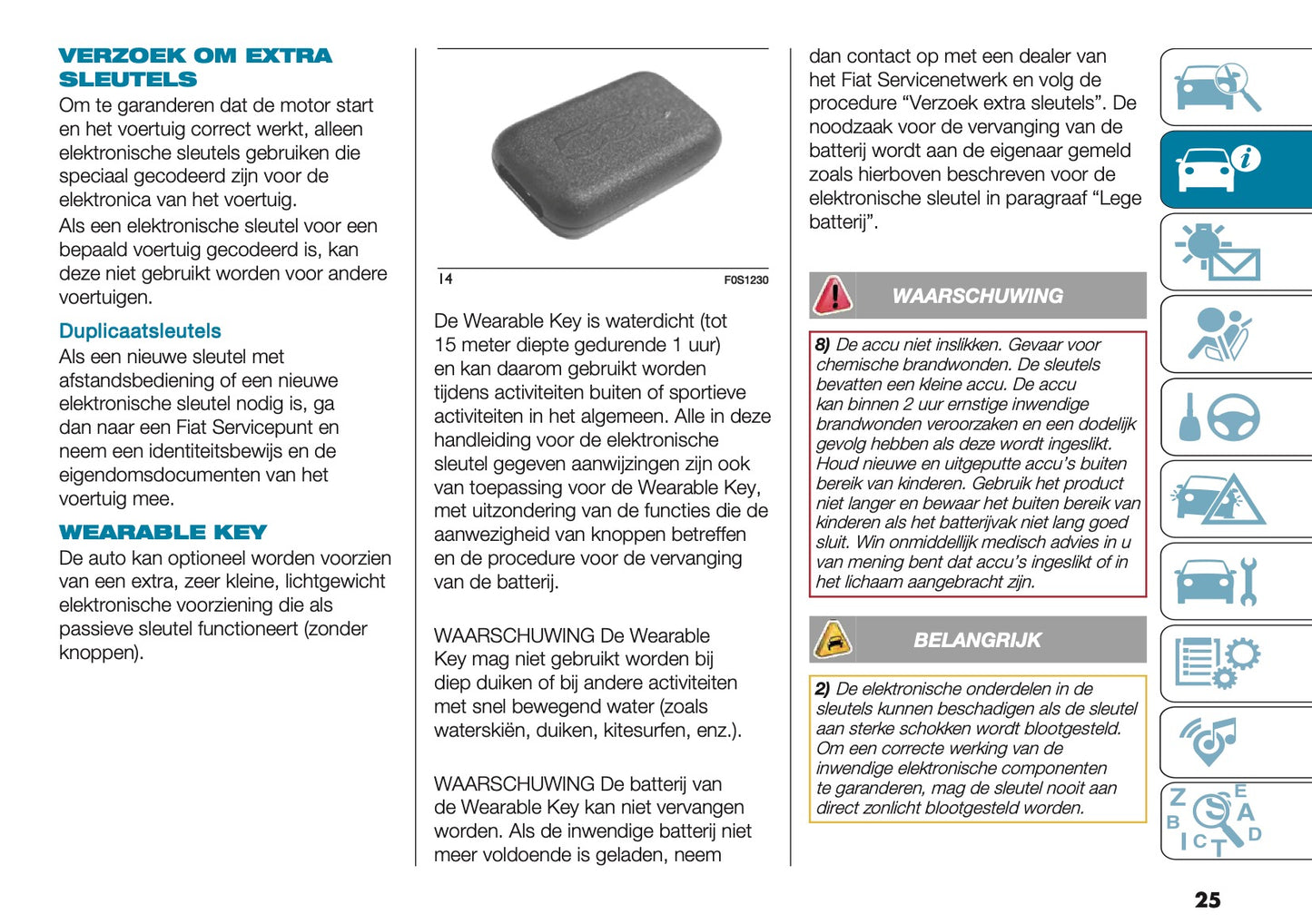 2022-2023 Fiat 500 Owner's Manual | Dutch
