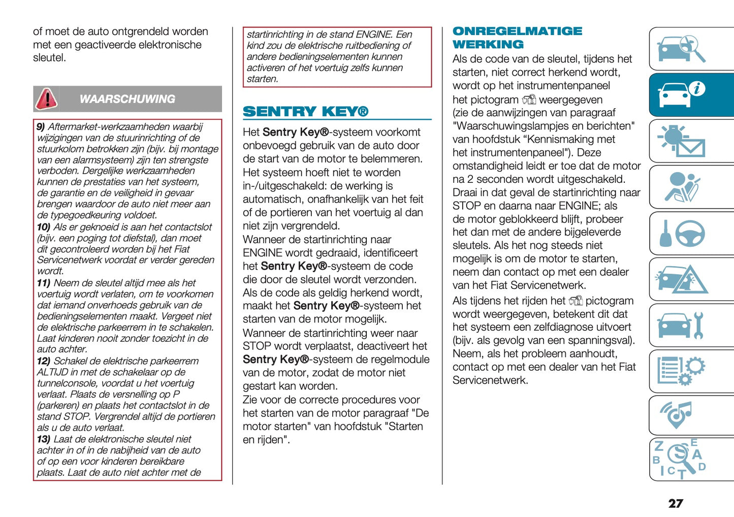 2022-2023 Fiat 500 Owner's Manual | Dutch