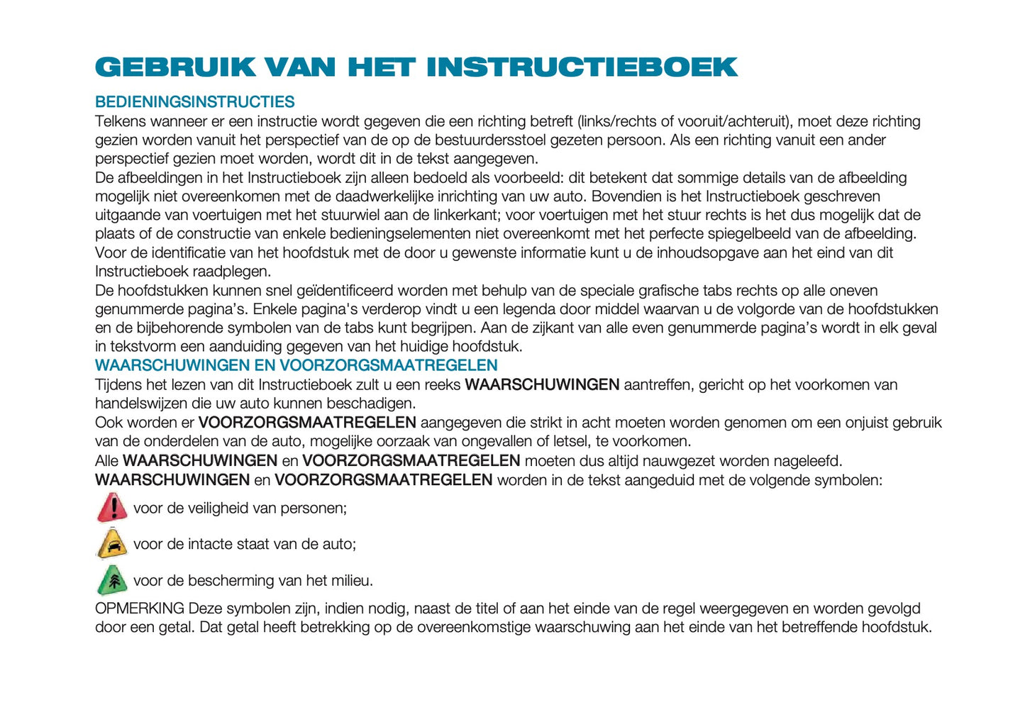 2022-2023 Fiat 500 Owner's Manual | Dutch