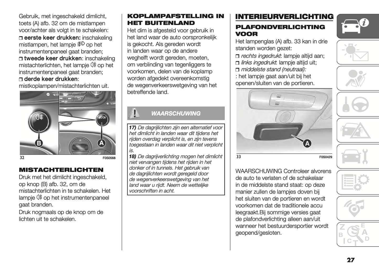 2023-2024 Fiat 500/500C Owner's Manual | Dutch