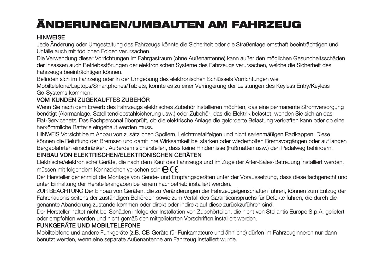 2024-2026 Fiat 500X Owner's Manual | German