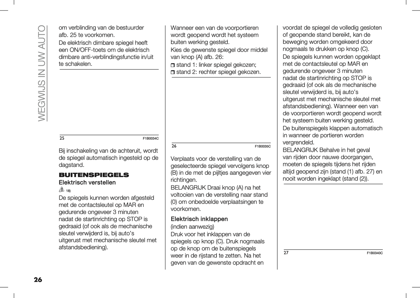 2020-2021 Fiat 500X Owner's Manual | Dutch