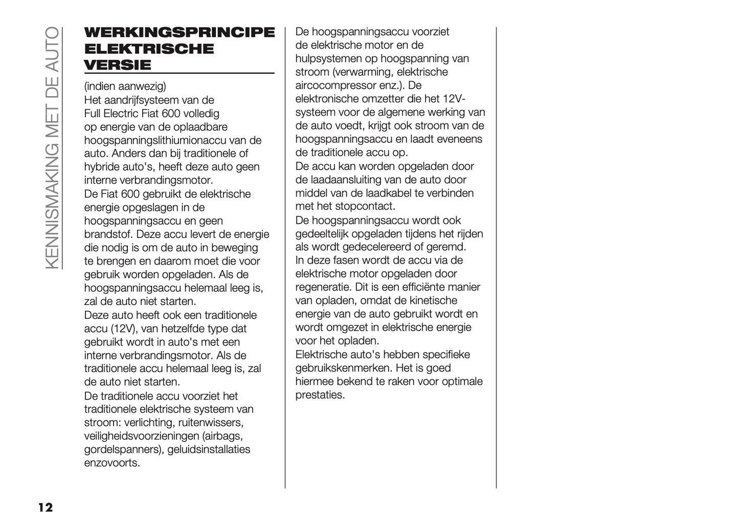 2026 Fiat 600 Owner's Manual | Dutch